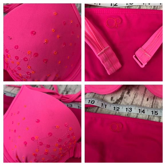 Size S/34B Aerie/OP Pink “Nina” Halter Bikini - Picture 7 of 7